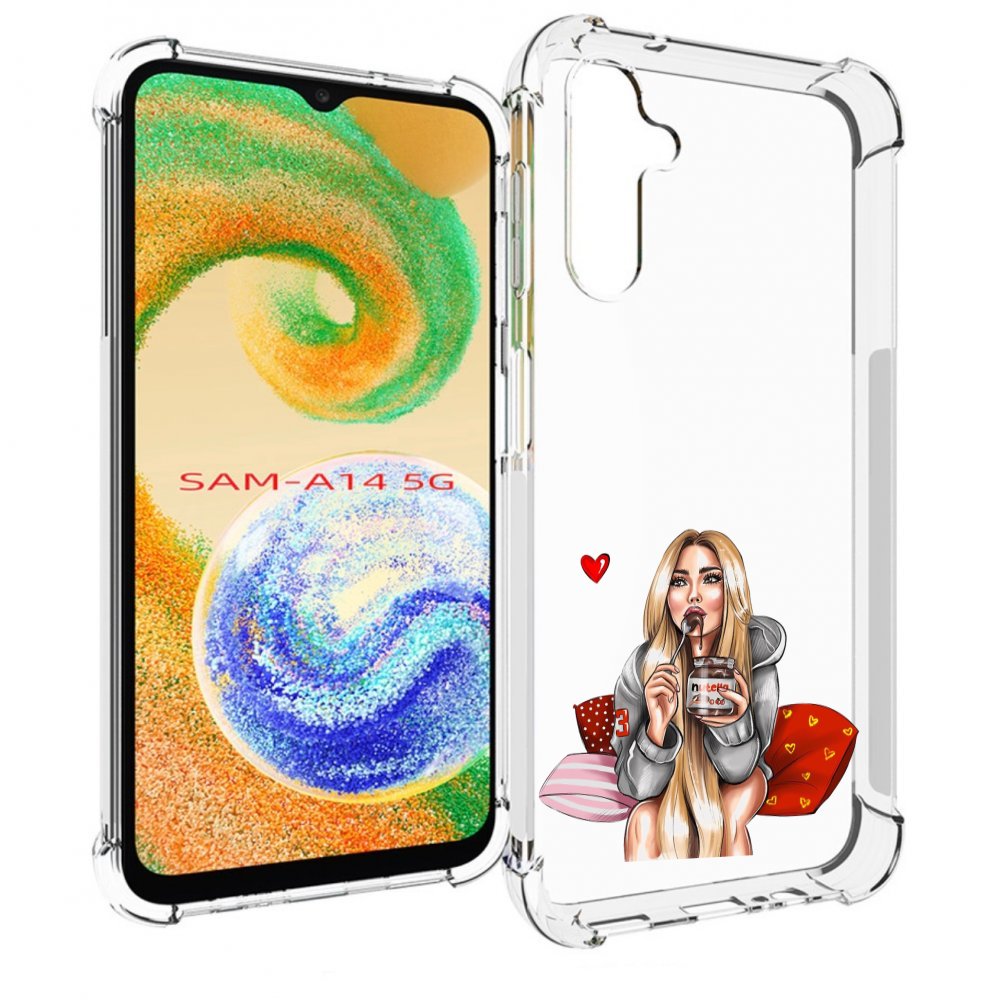 

Чехол MyPads любительница-нутеллы женский для Samsung Galaxy A14 5G, Прозрачный, Tocco