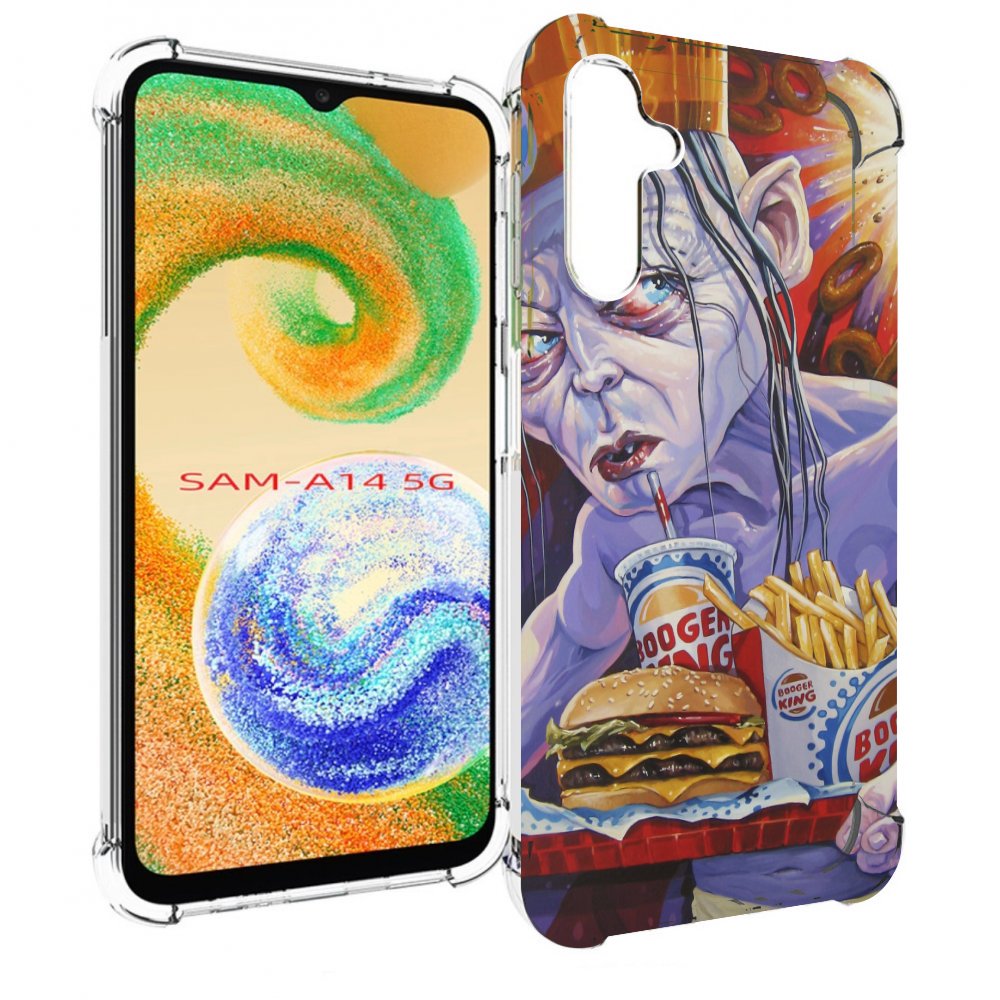 

Чехол MyPads любитель бургер кинга для Samsung Galaxy A14 5G, Прозрачный, Tocco