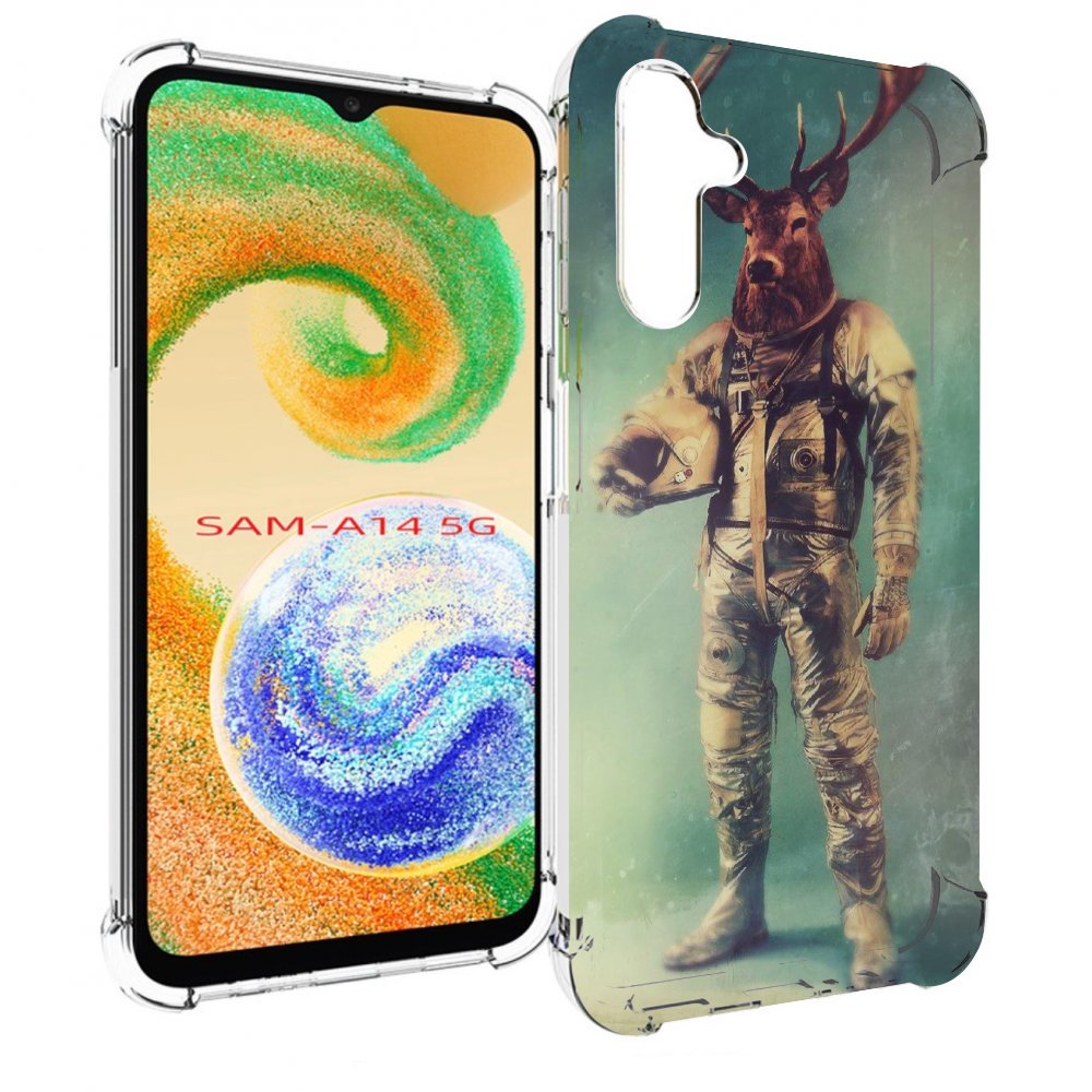 

Чехол MyPads лось космонавт для Samsung Galaxy A14 5G, Прозрачный, Tocco