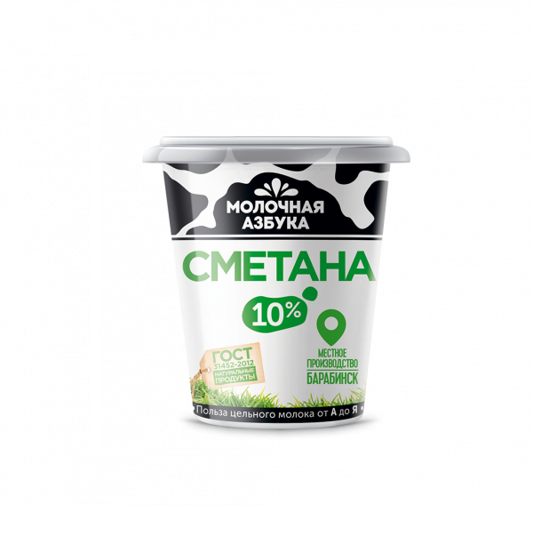 

Сметана Молочная Азбука 10%, 320 г