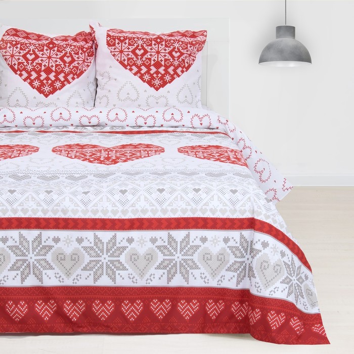 

Постельное белье Этель 2 сп Heart 175x215 , 200x220 , 70x70 2 шт., 100% хл, бязь