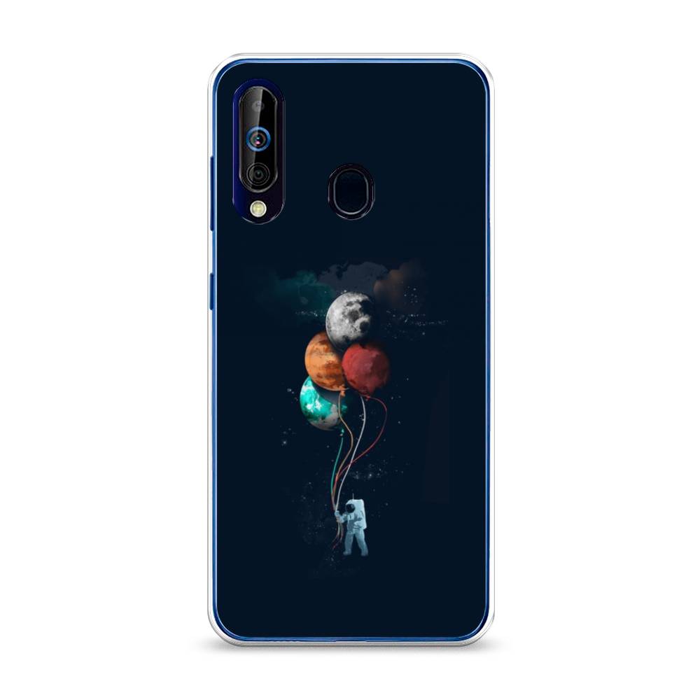 

Чехол на Samsung Galaxy A60 "Космонавт с шариками", Разноцветный, 28250-4