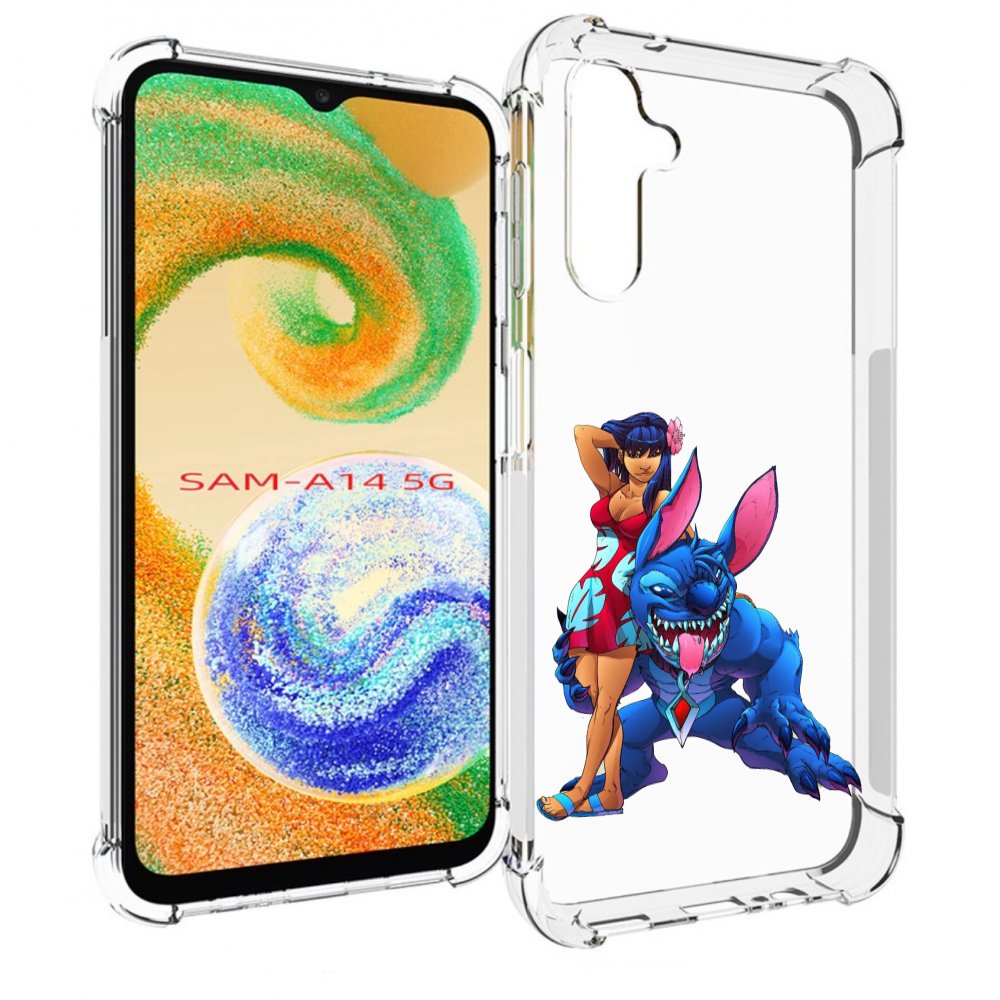 

Чехол MyPads лило и накаченный стич детский для Samsung Galaxy A14 5G, Прозрачный, Tocco