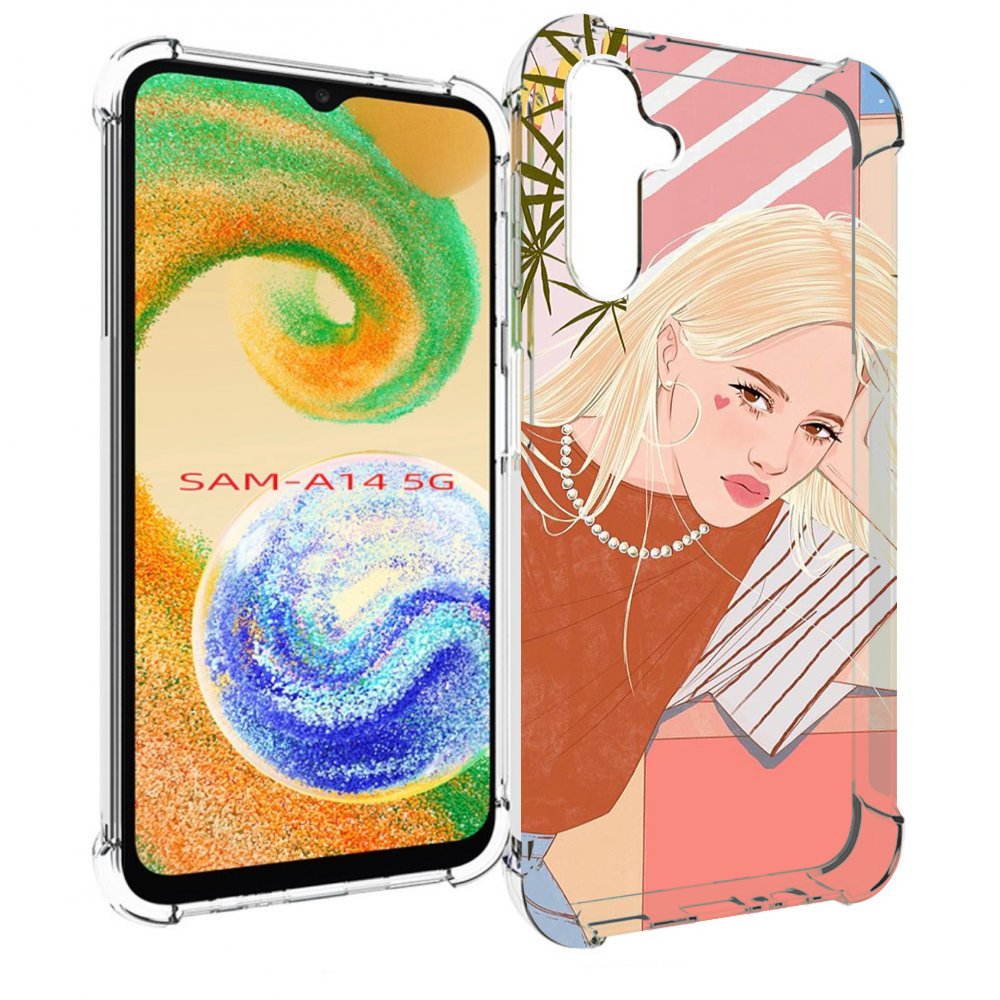 

Чехол MyPads летняя-девочка женский для Samsung Galaxy A14 5G, Прозрачный, Tocco