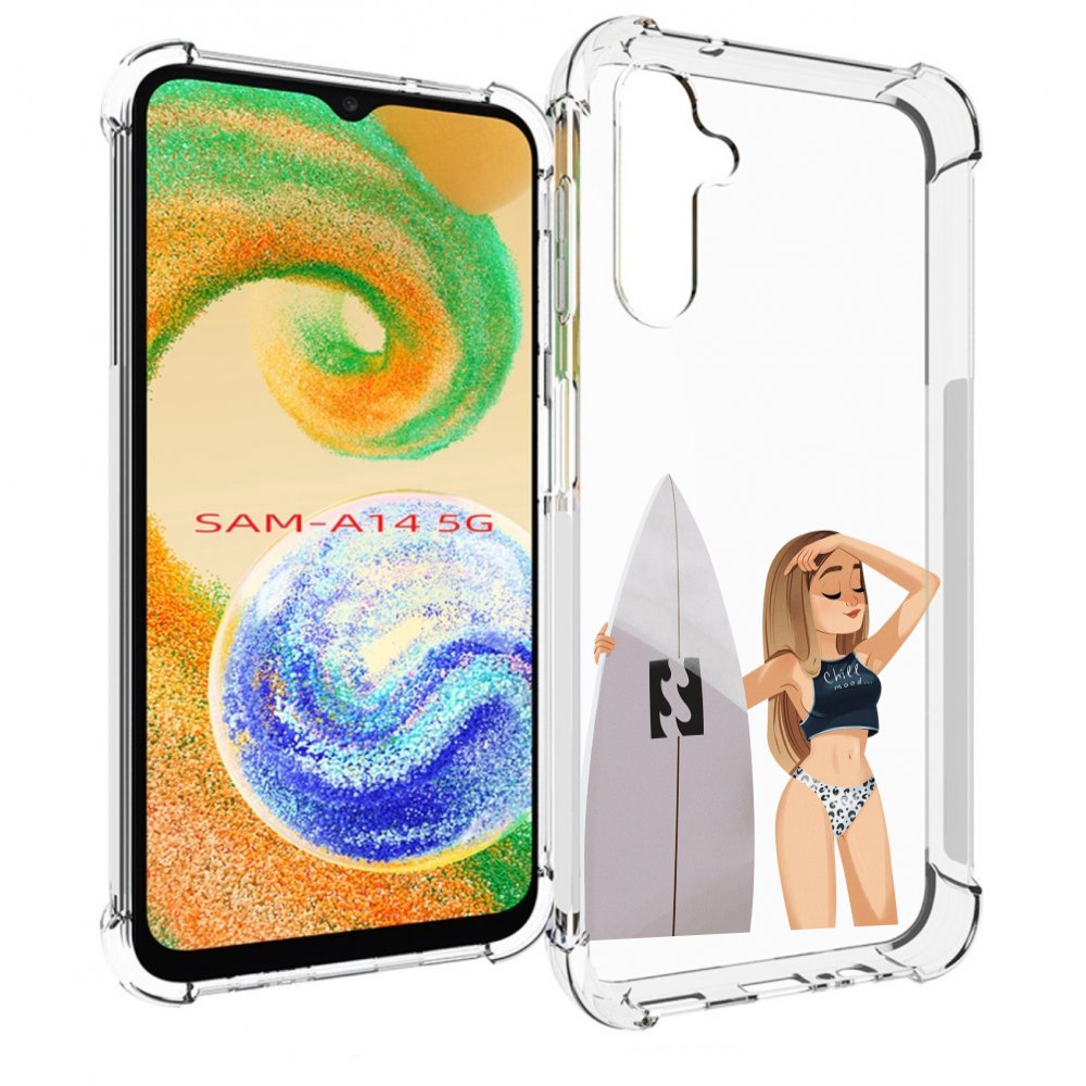 

Чехол MyPads летний-серф для Samsung Galaxy A14 5G, Прозрачный, Tocco