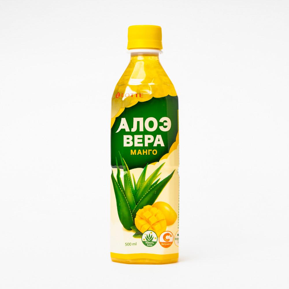 Напиток Lotte Aloe Vera негазированный, с мякотью алоэ, со вкусом манго, 500 мл