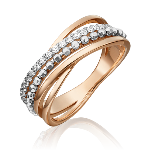 фото Кольцо из золота с фианитом р.19 platina jewelry 01-5327-00-401-1111-03