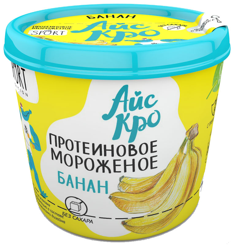 

Мороженое АйсКро протеиновое, с бананом, без сахара, 75 г