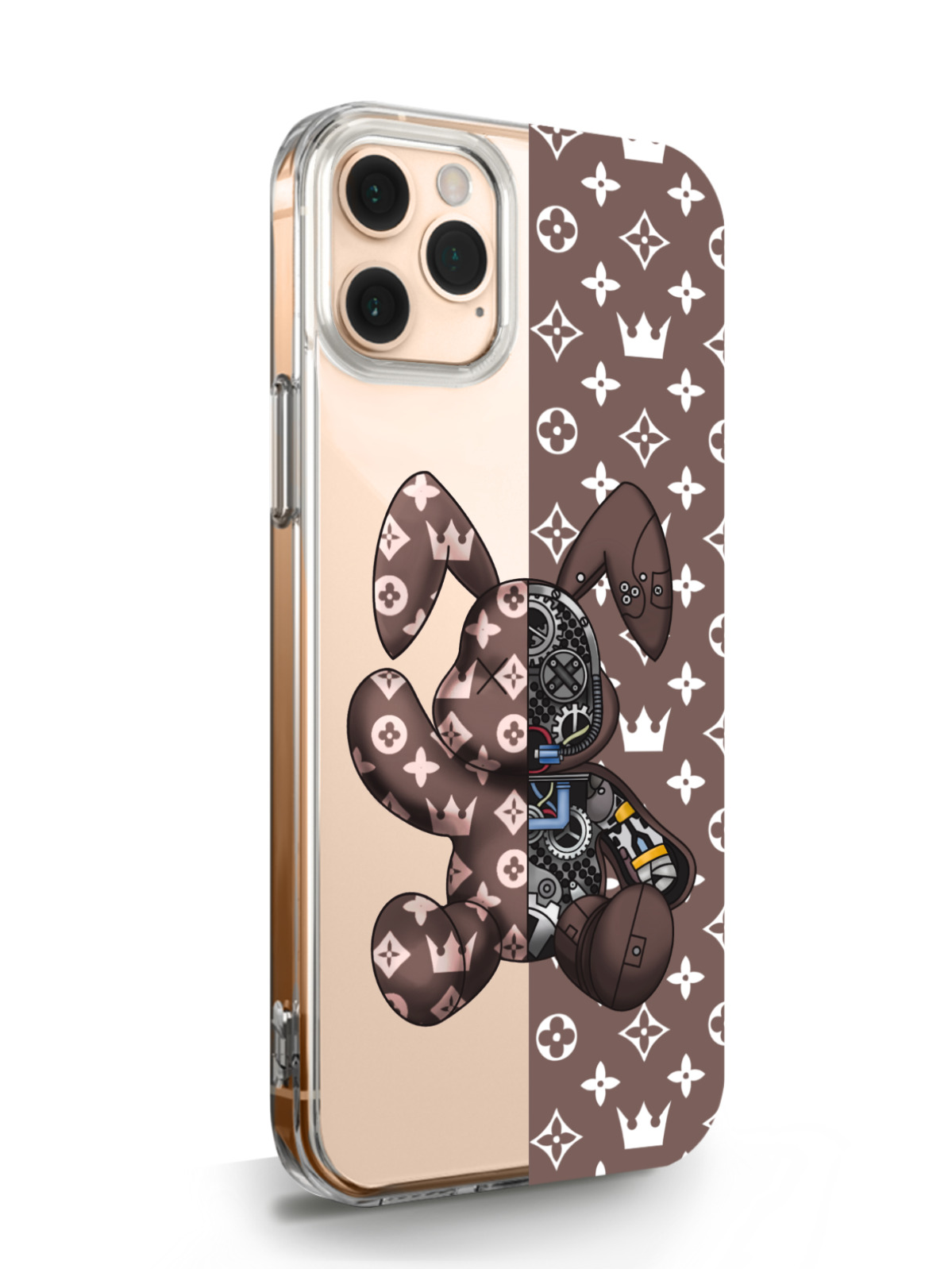 фото Чехол musthavecase для iphone 11 pro max bunny коричневый прозрачный