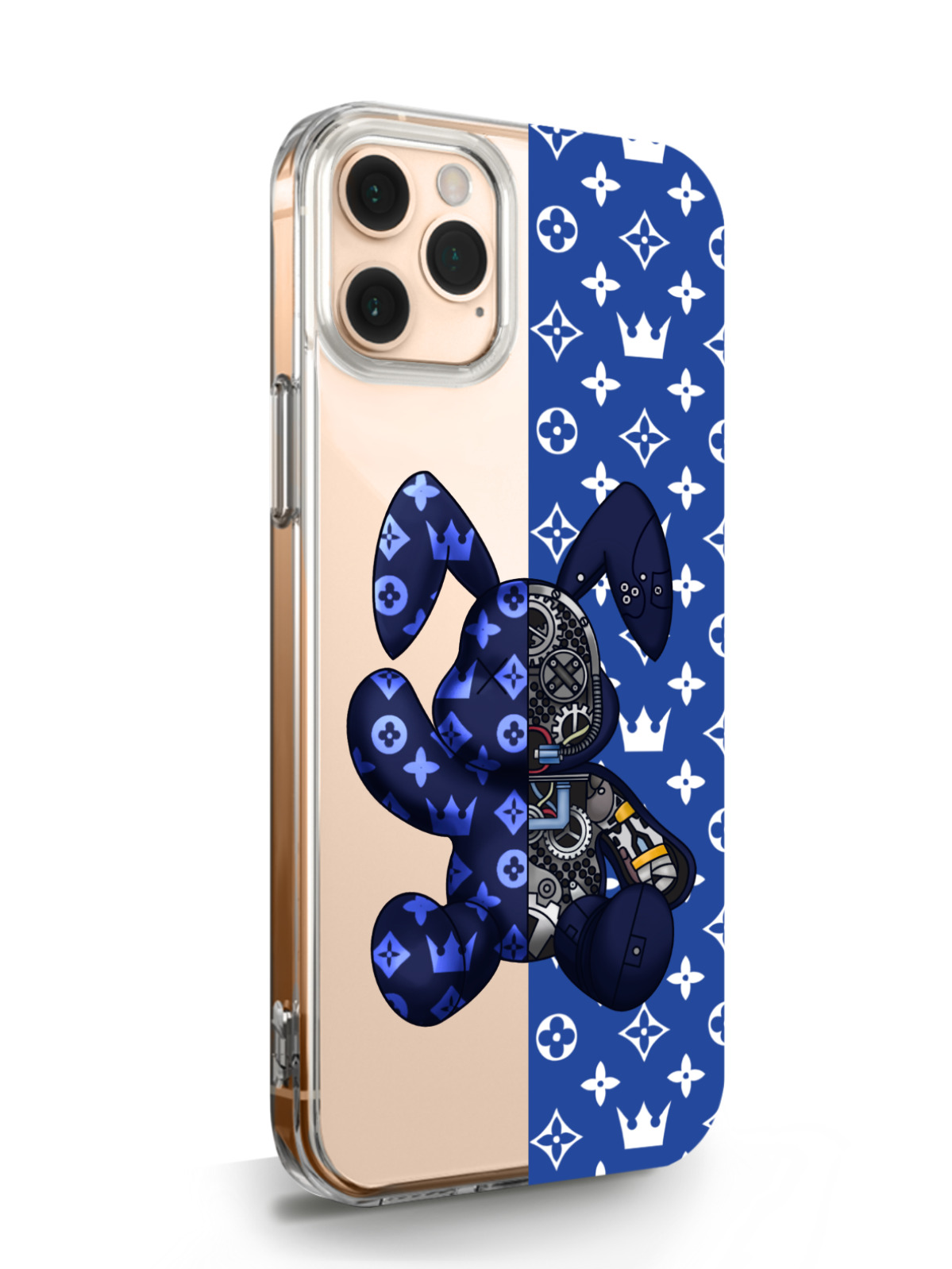 фото Чехол musthavecase для iphone 11 pro max bunny синий прозрачный