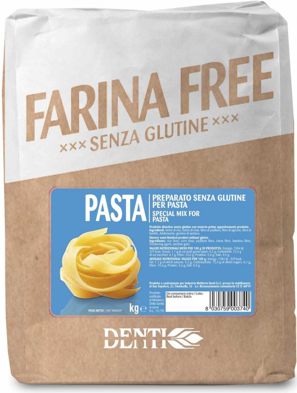 

Мука DENTI смесь без глютена для Пасты 1кг