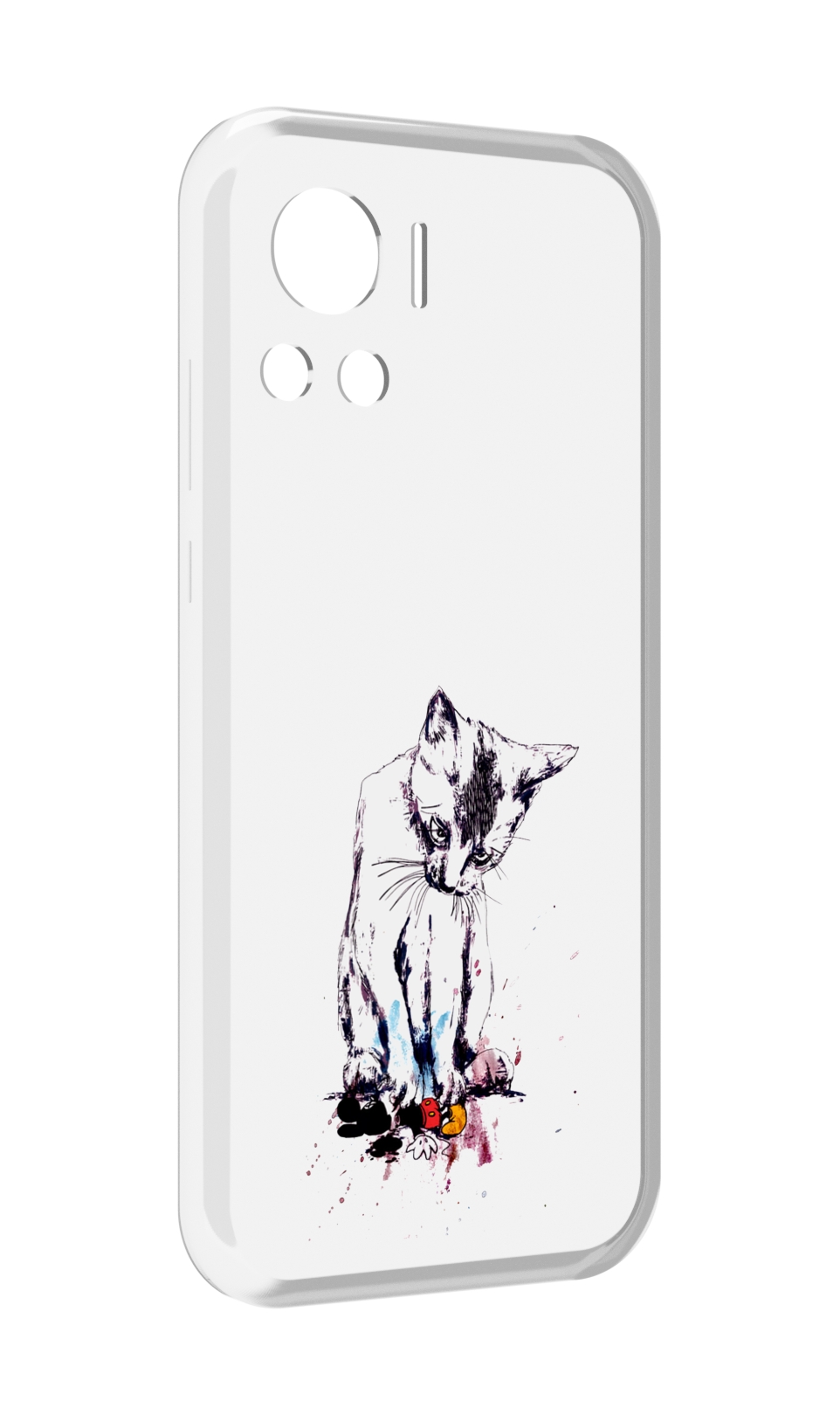 

Чехол MyPads кот и микки для Motorola Edge 30 Ultra, Прозрачный, Tocco