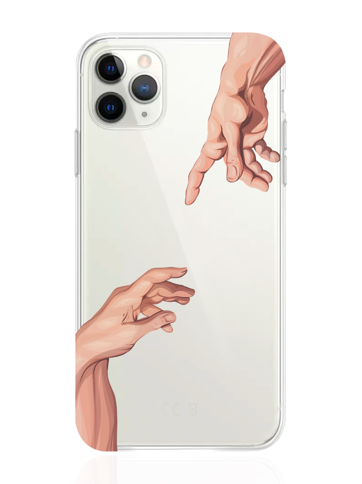 

Чехол MustHaveCase для iPhone 11 Pro Max Сотворение Адама прозрачный, iPhone 11 Pro Max Сотворение Адама