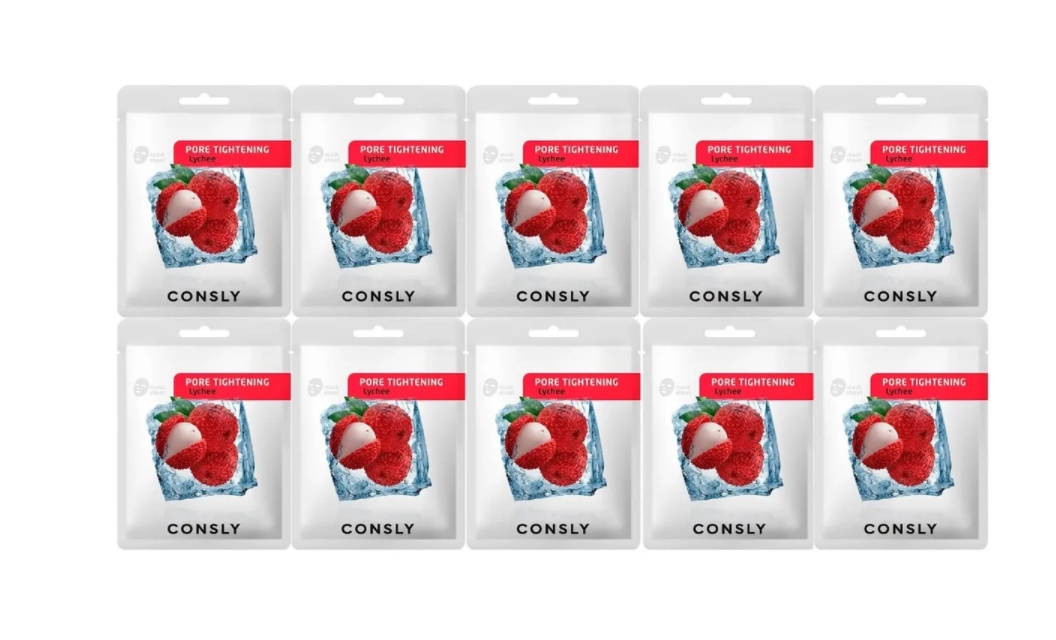 

Тканевая маска Выравнивающая тон кожи с экстрактом Личи CONSLY Lychee, 20 мл x 10 шт