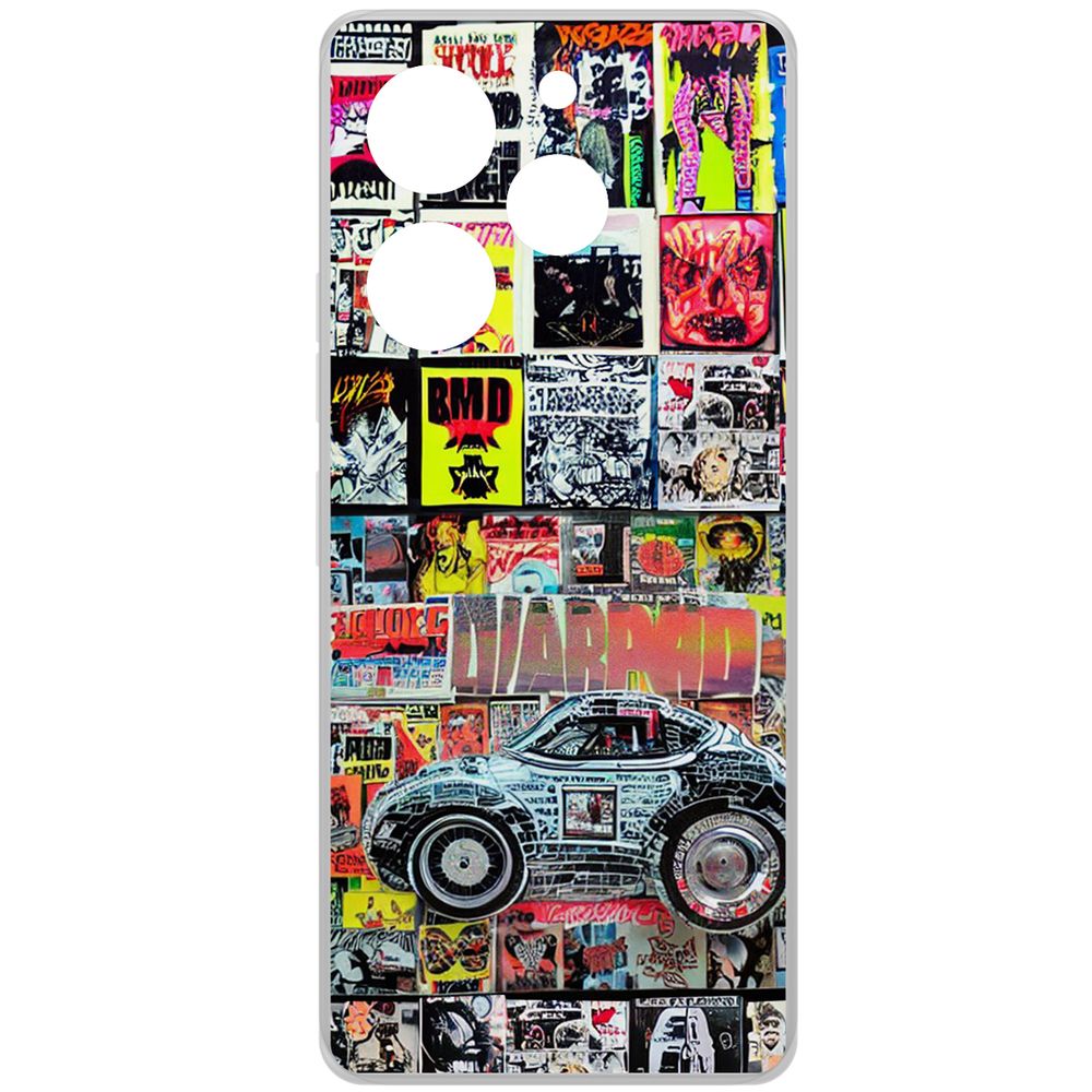 

Чехол-накладка Krutoff Clear Case Автопамфлет для TECNO Pova 6 Pro, Прозрачный