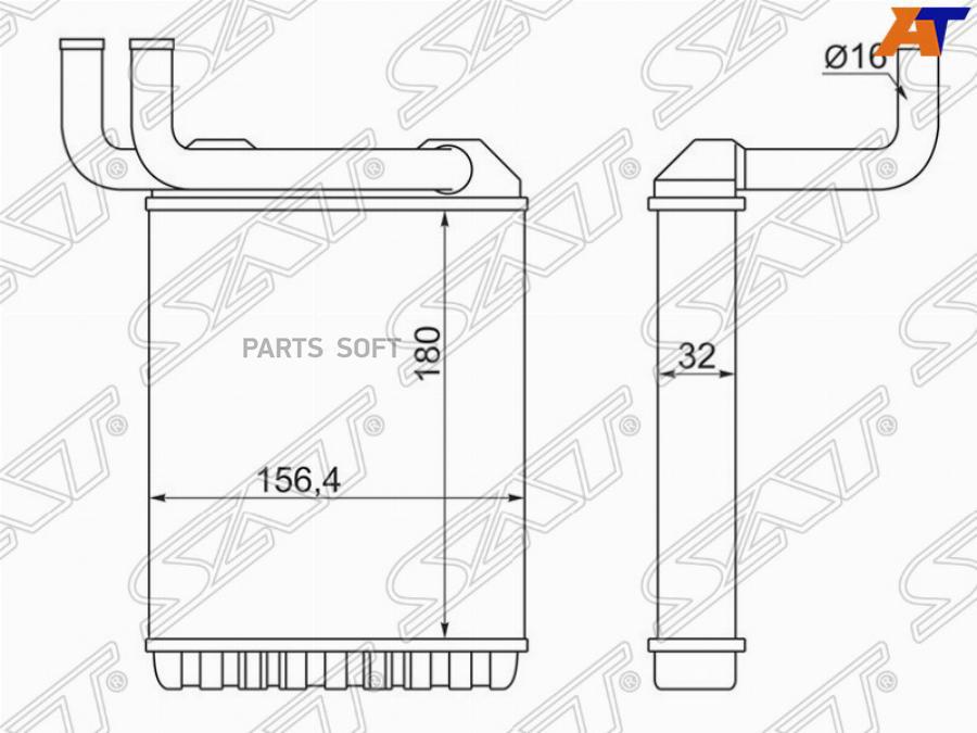

Радиатор Отопителя Салона Mitsubishi Canter Fe5 Fb5 Fe6 Fb6 Fg 94-99 Sat арт. ST-MB8