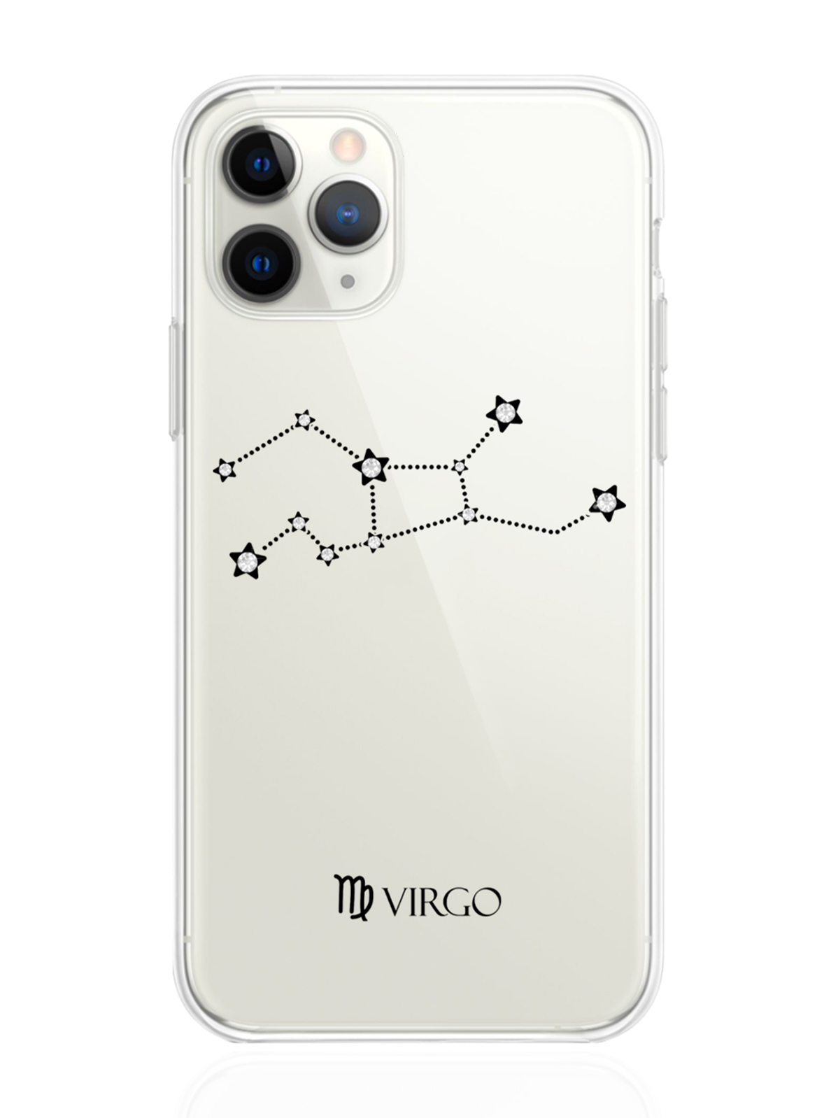

Чехол с инкрустацией кристаллами Lux для iPhone 11 Pro Дева Virgo, Прозрачный, iPhone 11 Pro Знак зодиака Дева