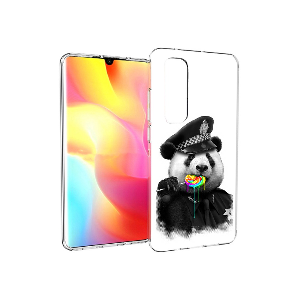 

Чехол MyPads Tocco для Xiaomi Mi Note 10 Lite Панда полиция (PT149714.254.130), Прозрачный, Tocco