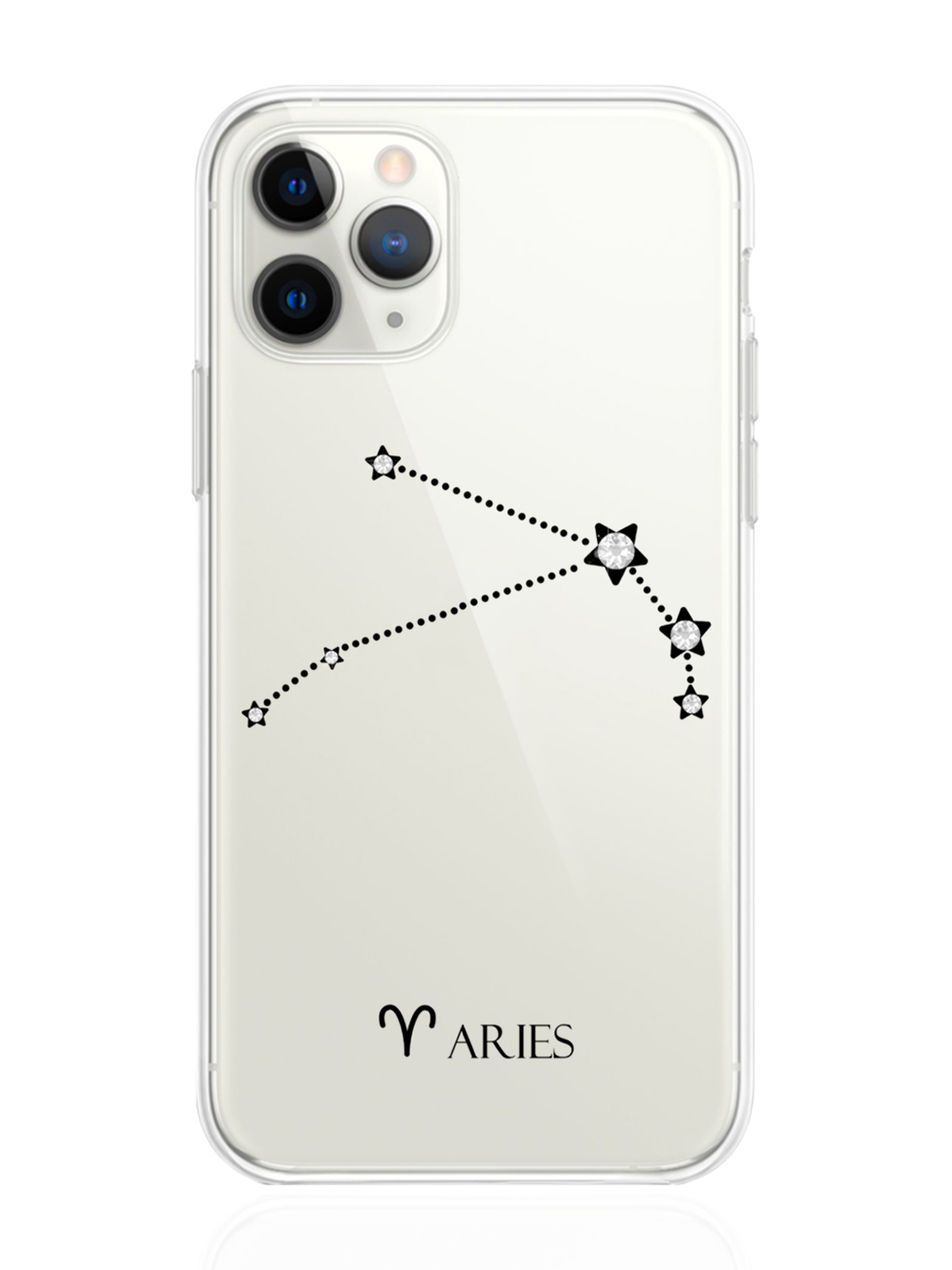 

Чехол с инкрустацией кристаллами Lux для iPhone 11 Pro Овен Aries, Прозрачный, iPhone 11 Pro Знак зодиака Овен