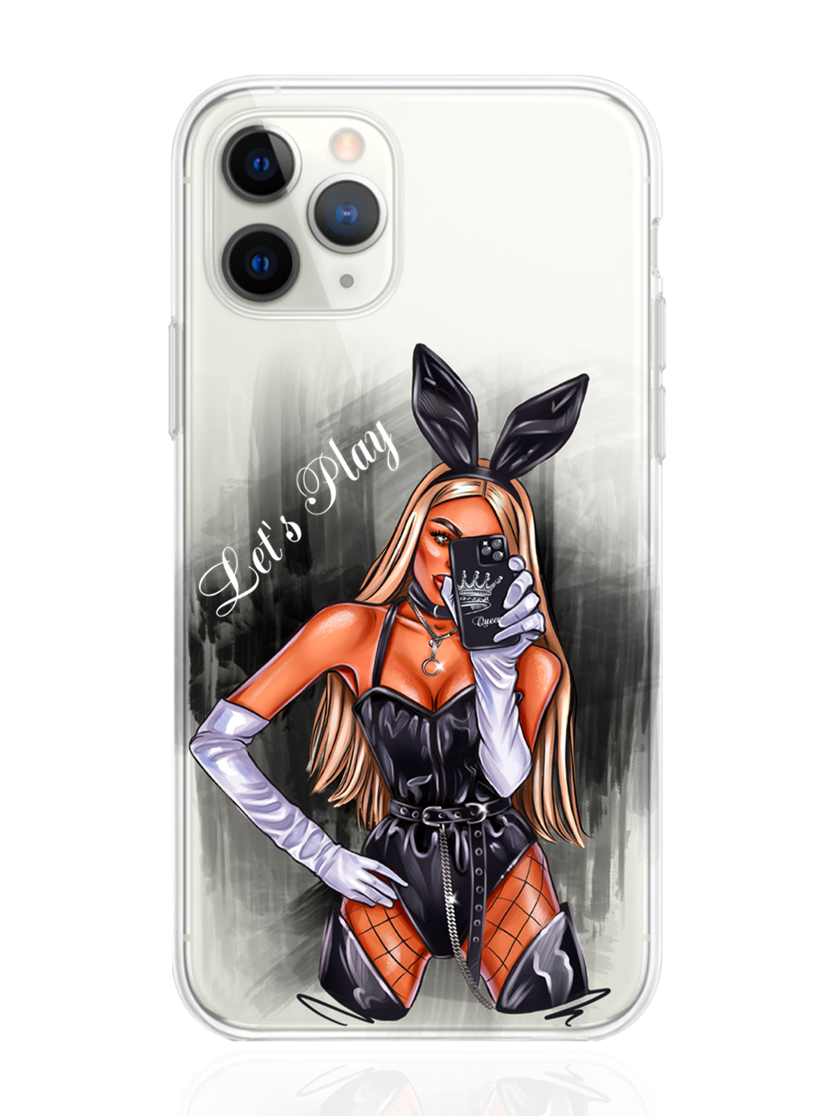 

Чехол MustHaveCase для iPhone 11 Pro Игривая зайка Let's Play прозрачный, iPhone 11 Pro Игривая зайка Let's Play