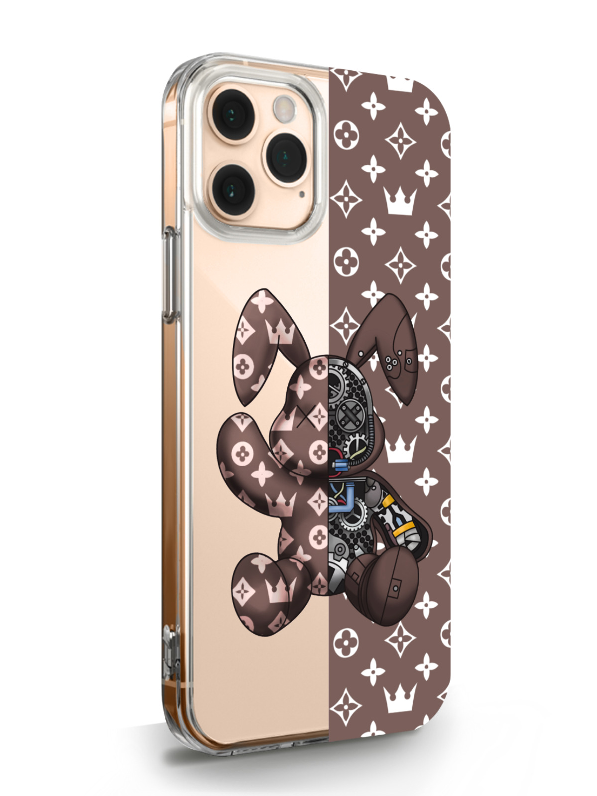 фото Чехол musthavecase для iphone 11 pro bunny коричневый прозрачный