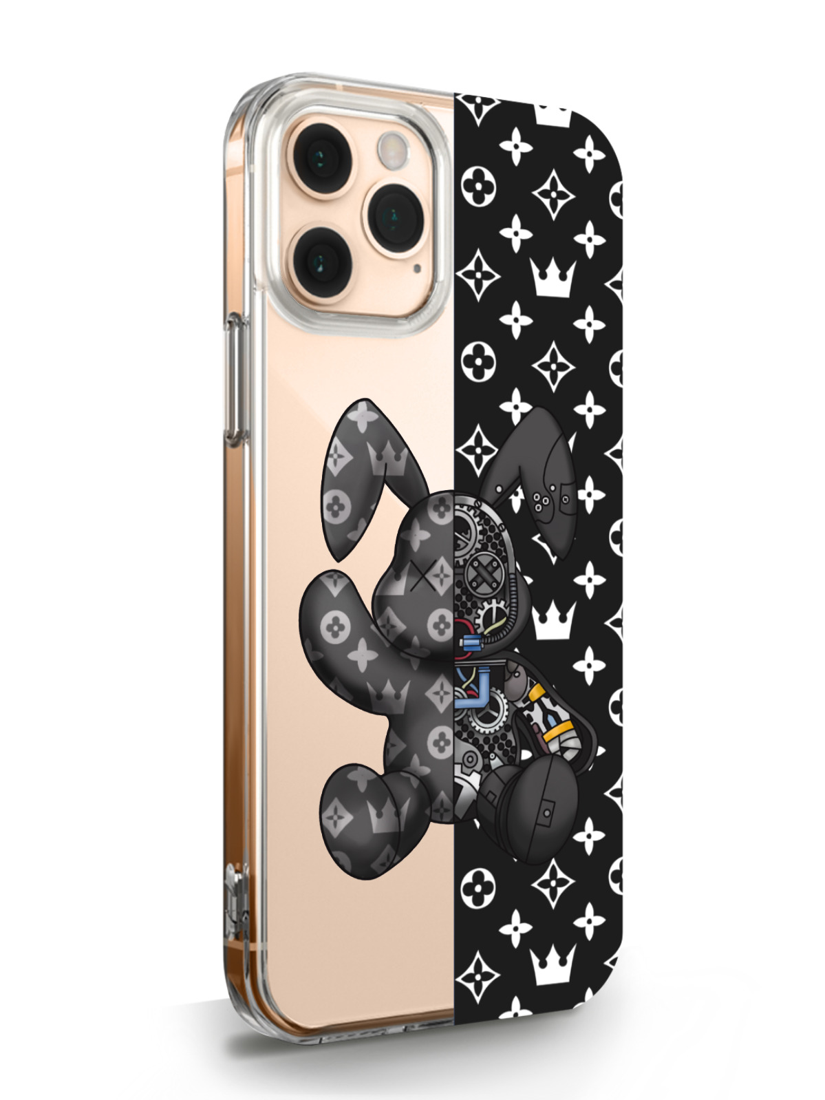 фото Чехол musthavecase для iphone 11 pro bunny черный прозрачный