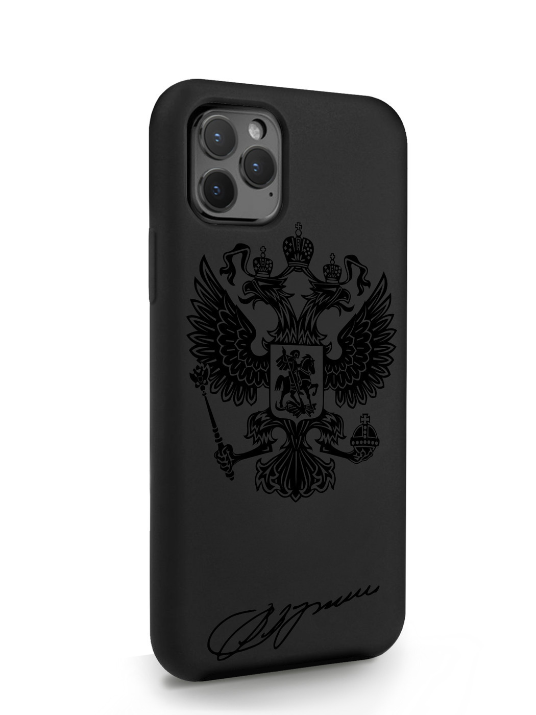 фото Чехол musthavecase для iphone 11 pro черный лаковый герб черный