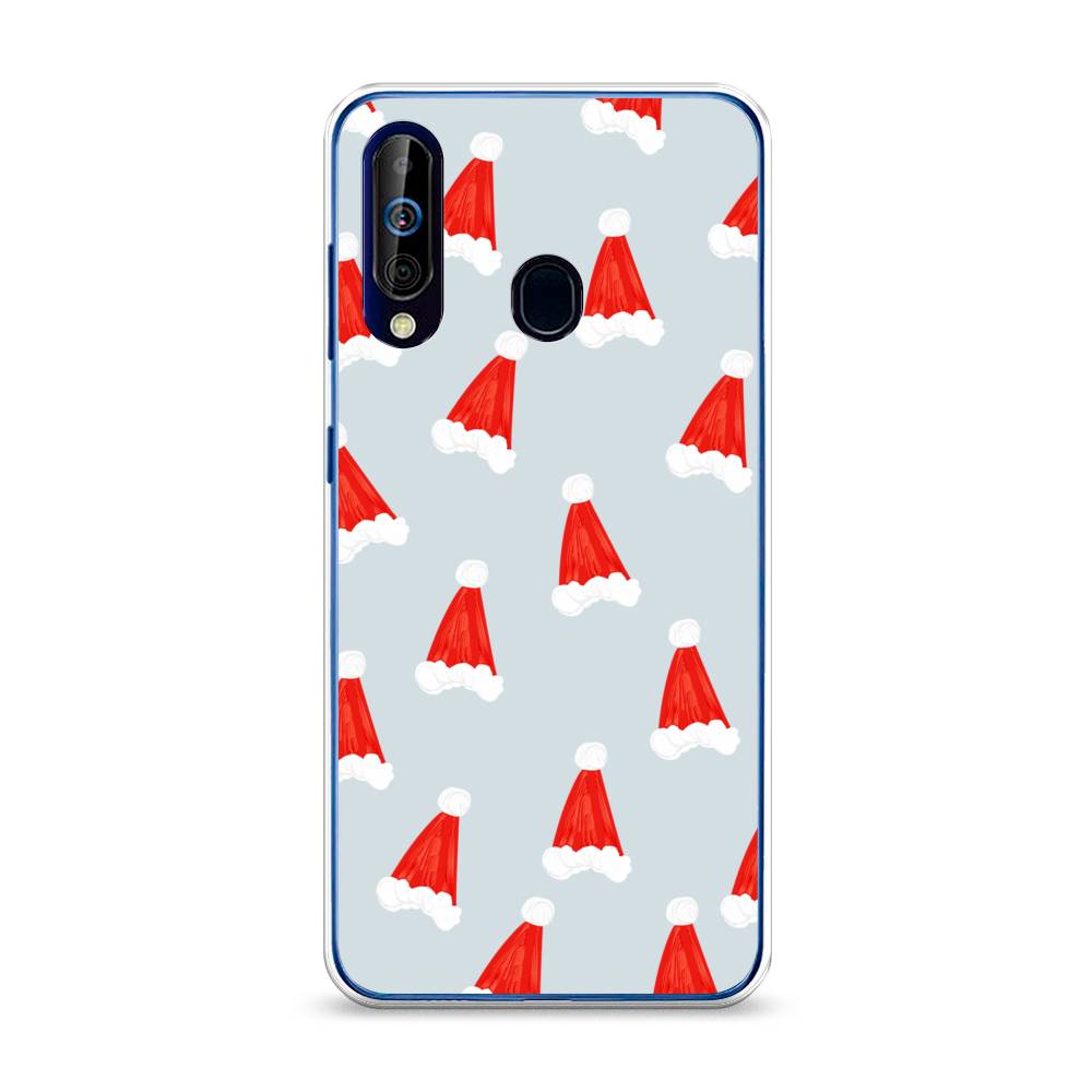

Чехол на Samsung Galaxy A60 "Новогодние шапочки", Белый;красный;серый, 28250-5