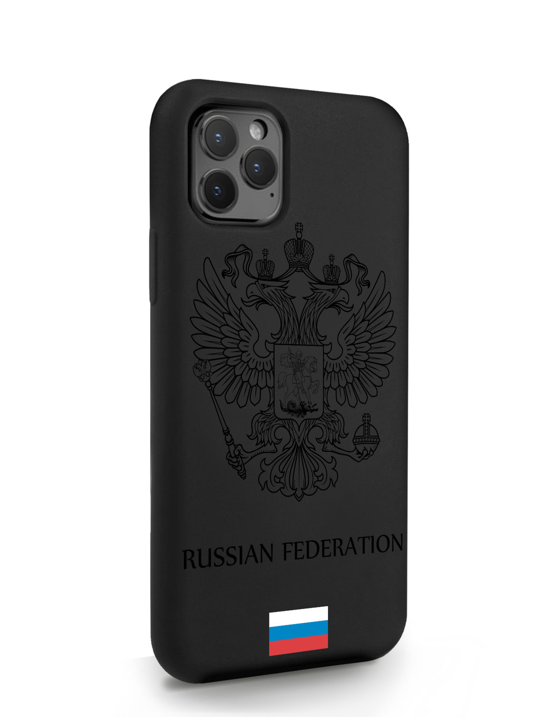 фото Чехол musthavecase для iphone 11 pro черный лаковый герб россия черный