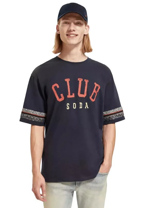 

Футболка мужская Scotch & Soda 174587/0002 синяя 2XL, Синий, 174587/0002