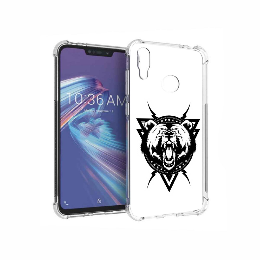 

Чехол MyPads Tocco для Asus ZenFone Max M2 (ZB633KL) медведь в треугольнике, Прозрачный, Tocco
