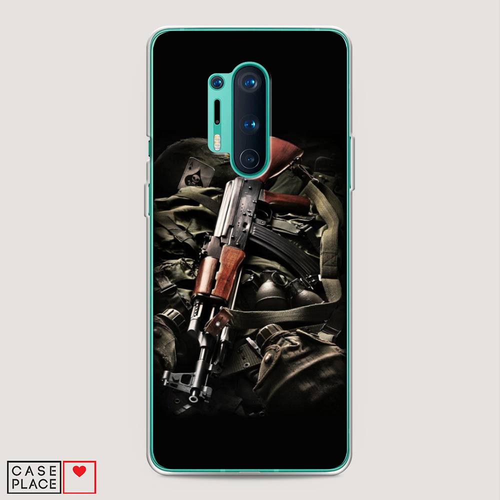 

Чехол Awog на OnePlus 8 Pro / ВанПлас 8 Pro "Автомат", Черный;коричневый;серый, 151050-5