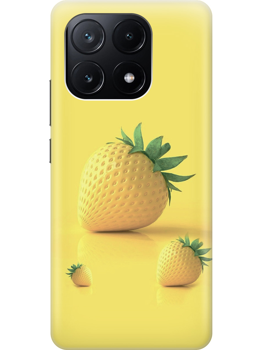 

Силиконовый чехол на Xiaomi Poco X6 Pro 5G с рисунком "Желтая клубника", Черный, 20012122