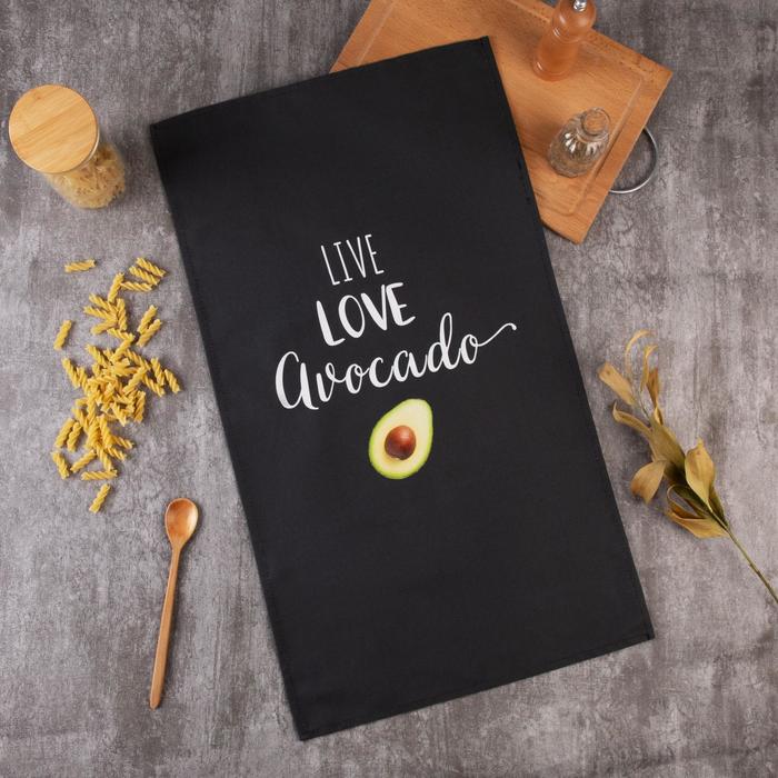 

Полотенце "Этель" Avocado 40х73 см, 100% хл, саржа 190 гр/м2, Черный