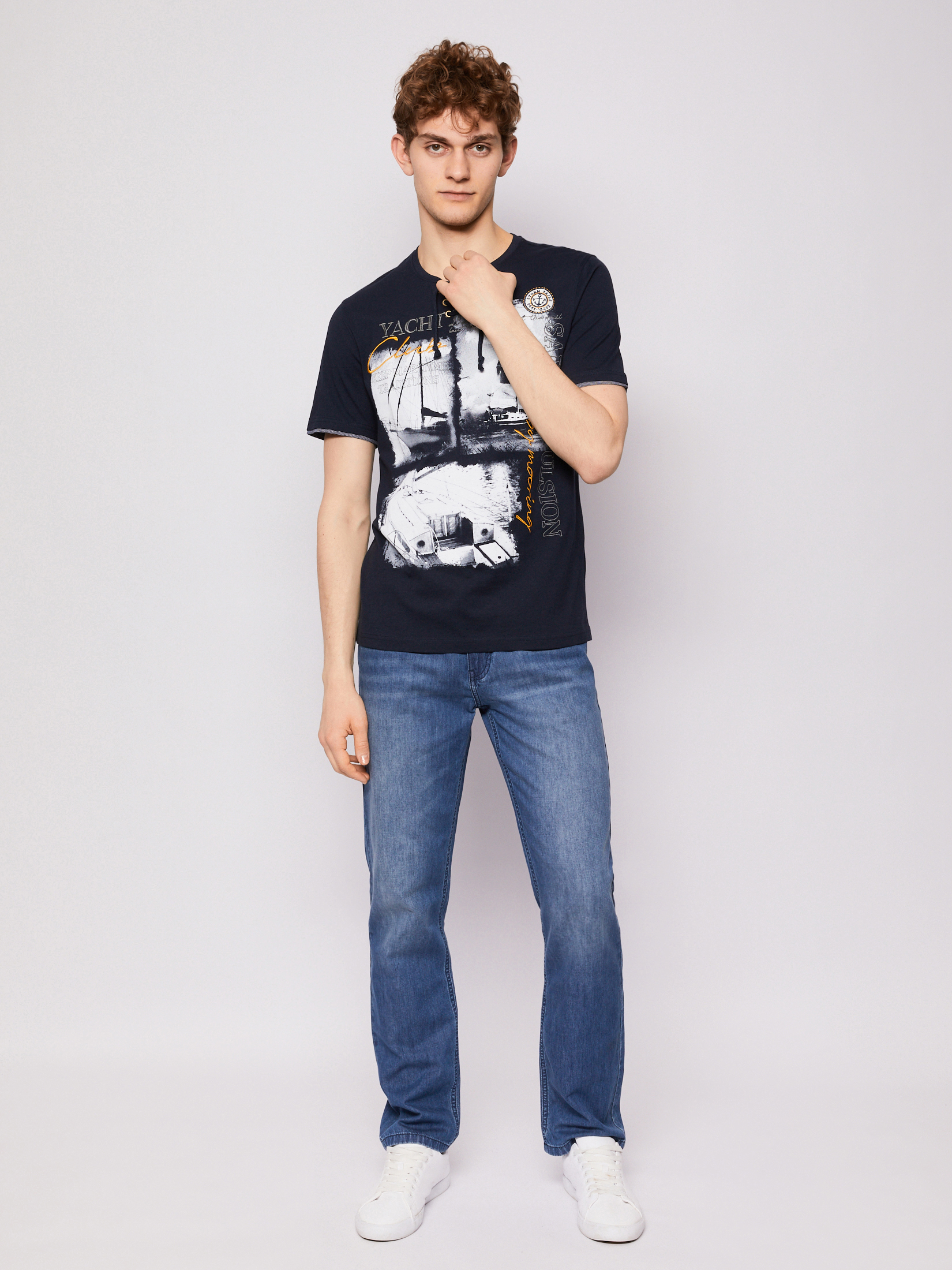 

Футболка мужская z0112332737235800 Zolla синяя 4XL, z0112332737235800