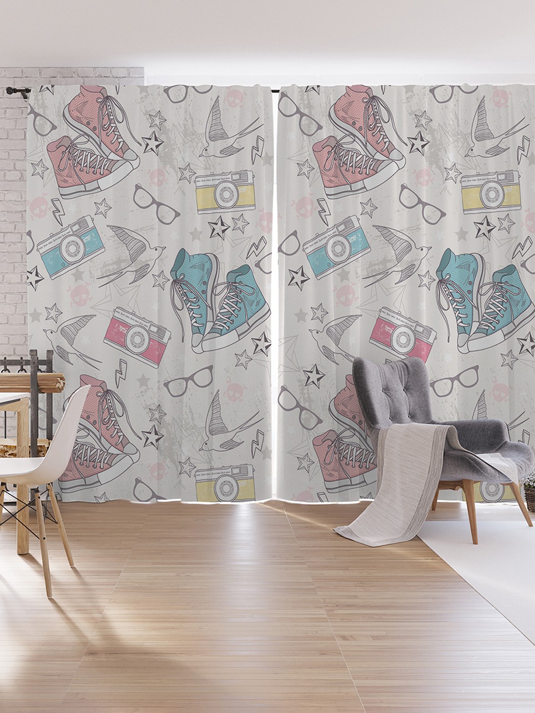 

Шторы под лён JoyArty "Молодежный набор", серия Oxford DeLux, 340х265 см, Молодежный набор