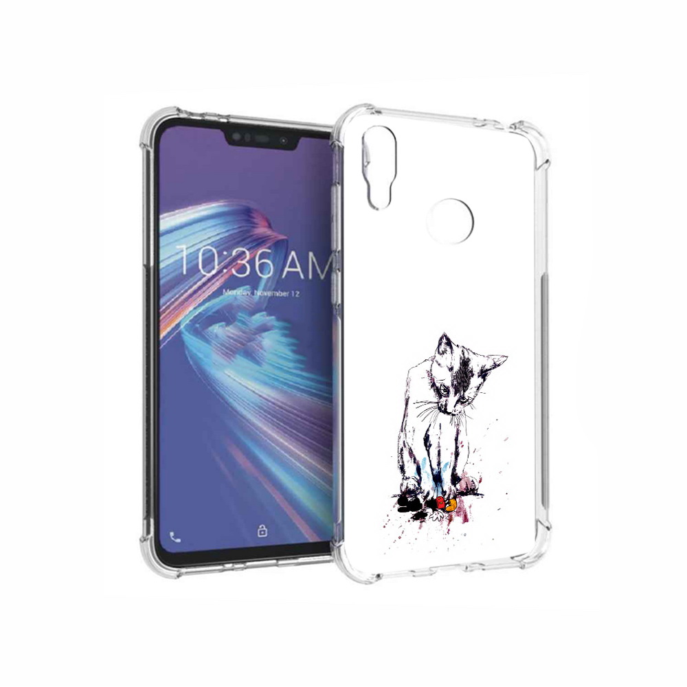

Чехол MyPads Tocco для Asus ZenFone Max M2 (ZB633KL) кот и микки, Прозрачный, Tocco
