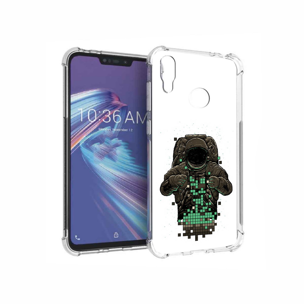 

Чехол MyPads Tocco для Asus ZenFone Max M2 (ZB633KL) космонавт с пикселями, Прозрачный, Tocco
