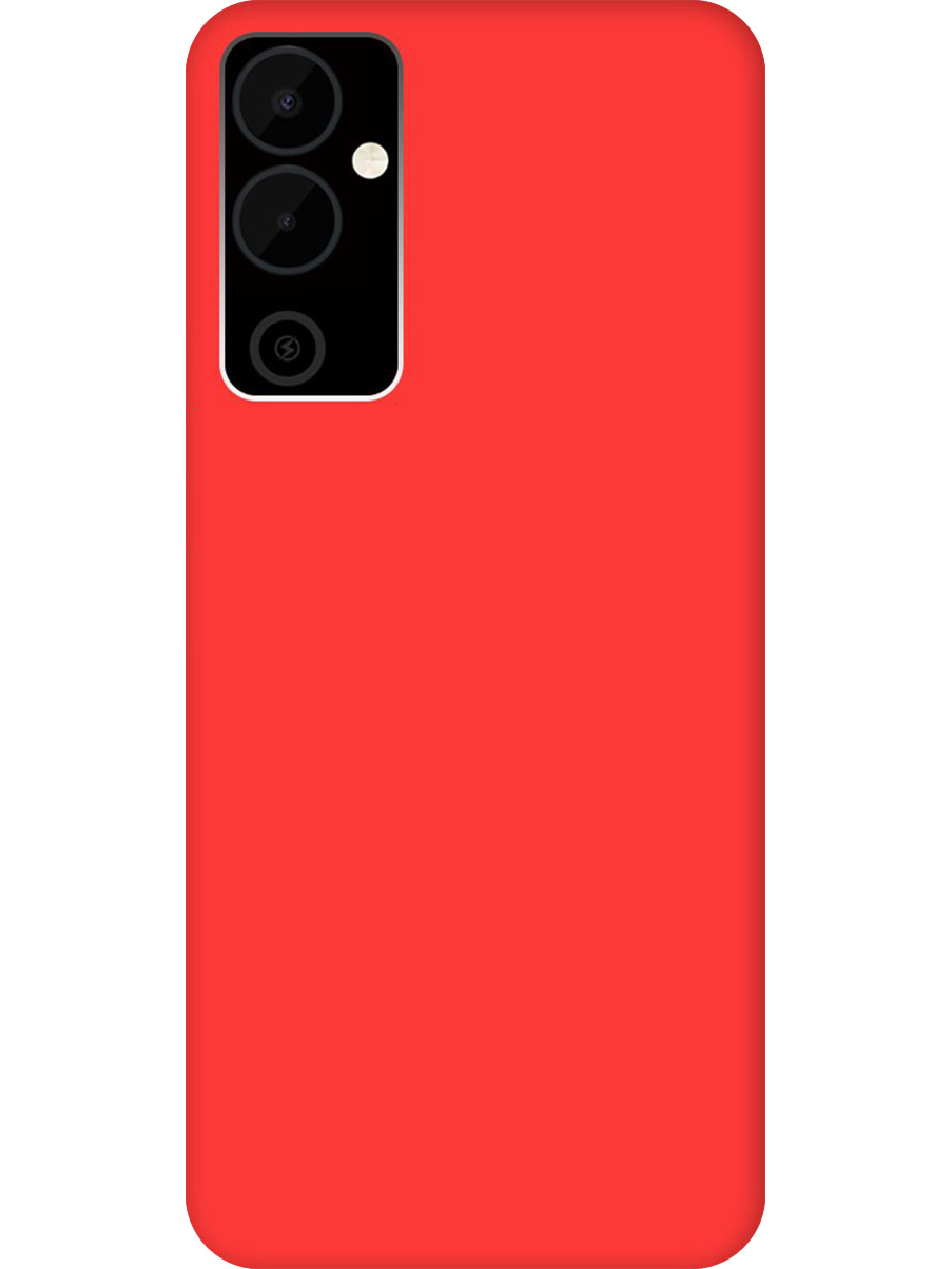 

Силиконовый чехол на Tecno Pova Neo 2 матовый красный, 778682421