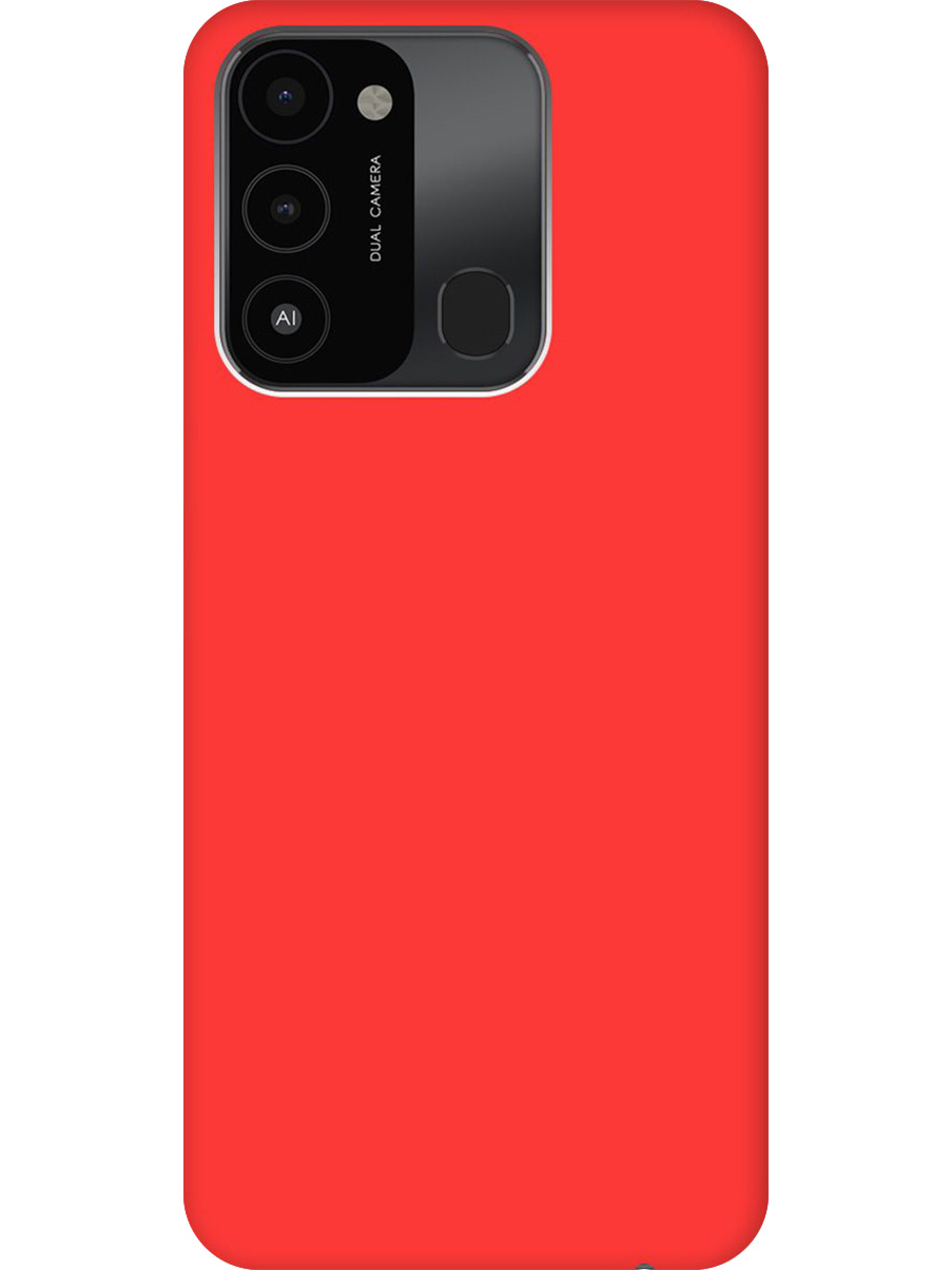 

Силиконовый чехол на Tecno Spark 8C/Go 2022 матовый красный, 778678021