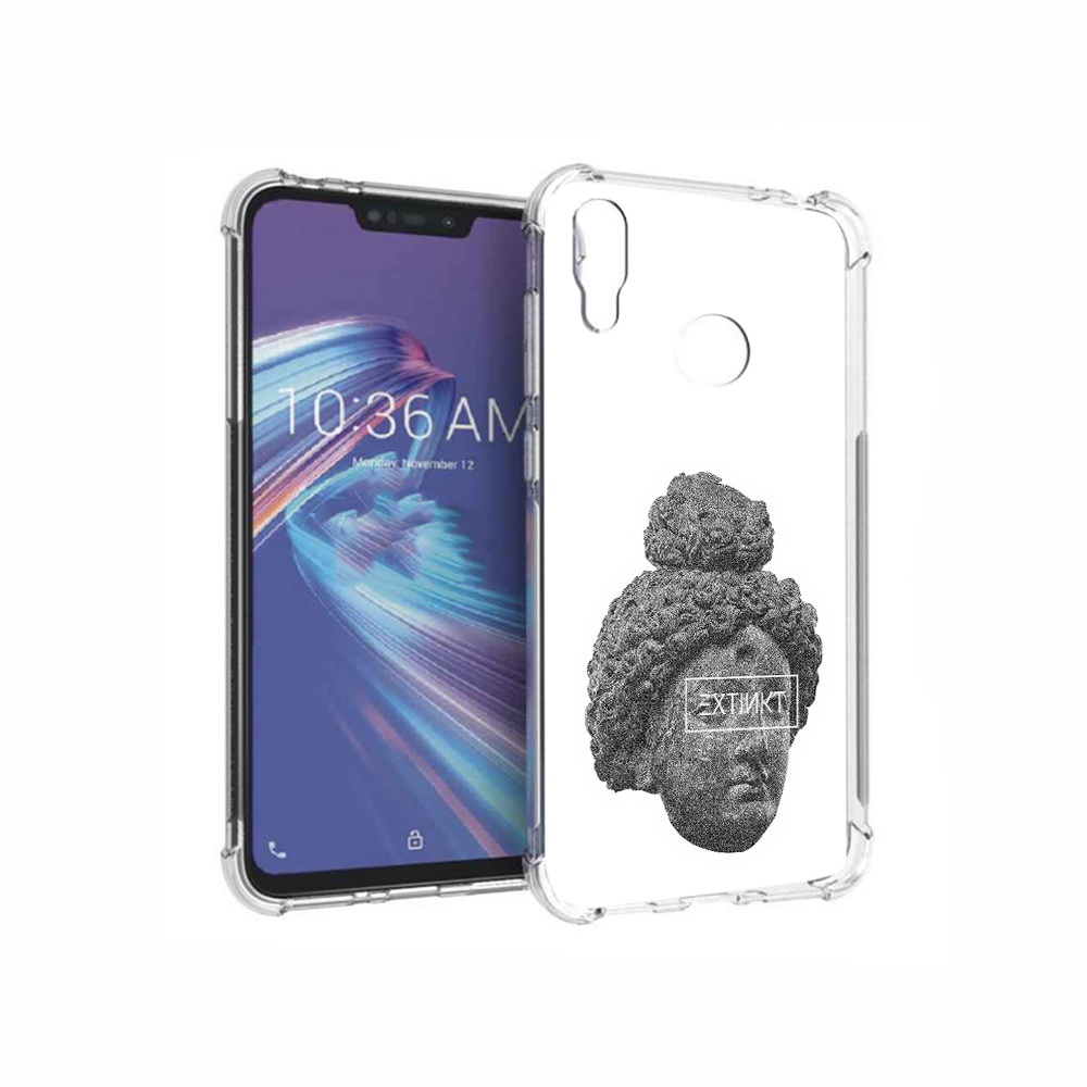 

Чехол MyPads Tocco для Asus ZenFone Max M2 (ZB633KL) каменное лицо девушки, Прозрачный, Tocco