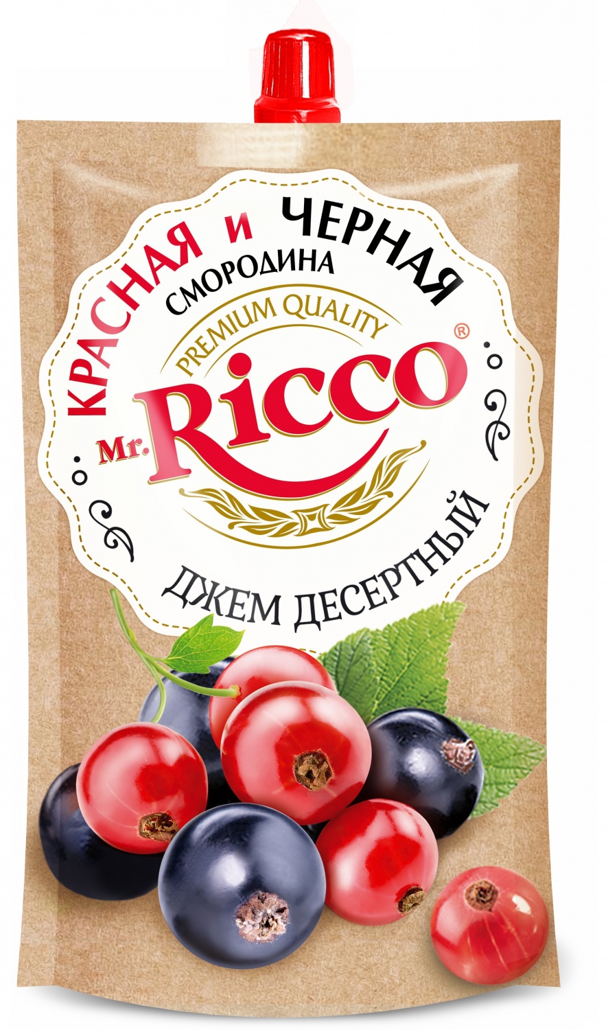 Джем Mr. Ricco десертный, красная и черная смородина, 300 г