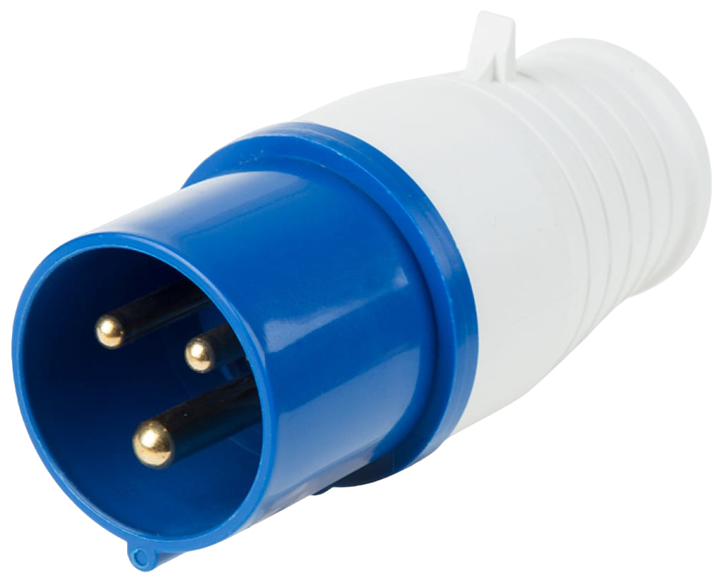 

Вилка 013 переносная 2Р+РЕ 16А 220В IP44 Rexant, Синий