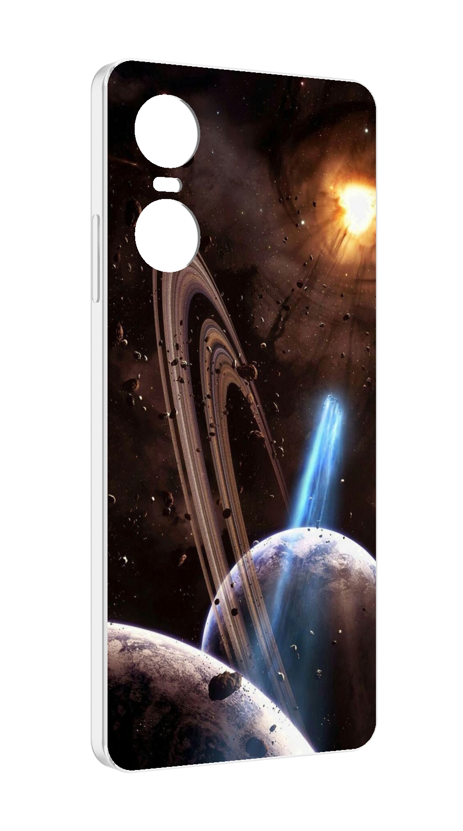 

Чехол MyPads сатурн в космосе для Tecno Pop 6 Pro, Прозрачный, Tocco