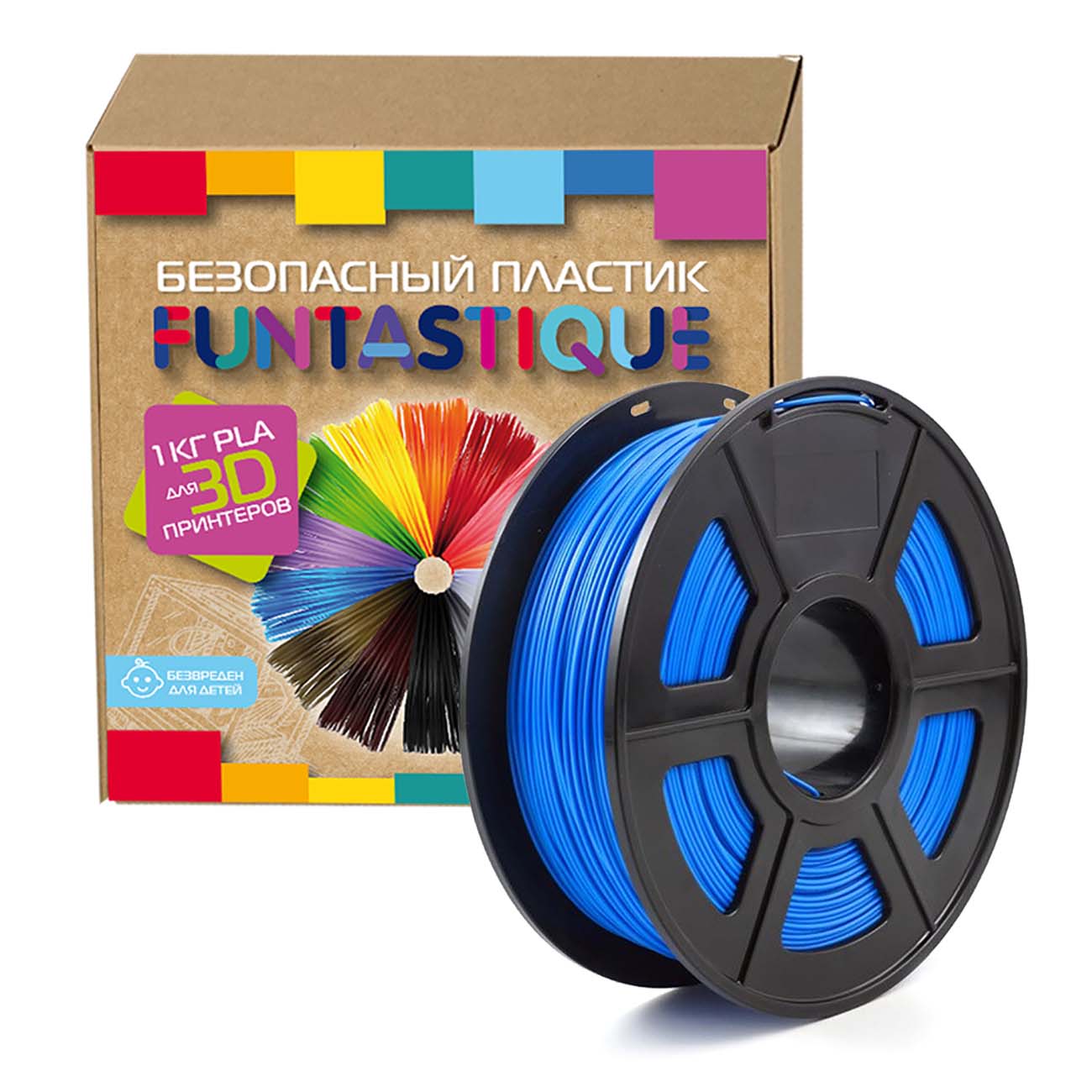 фото Пластик для 3d-принтера funtastique pla blue (pla-1kg-um)