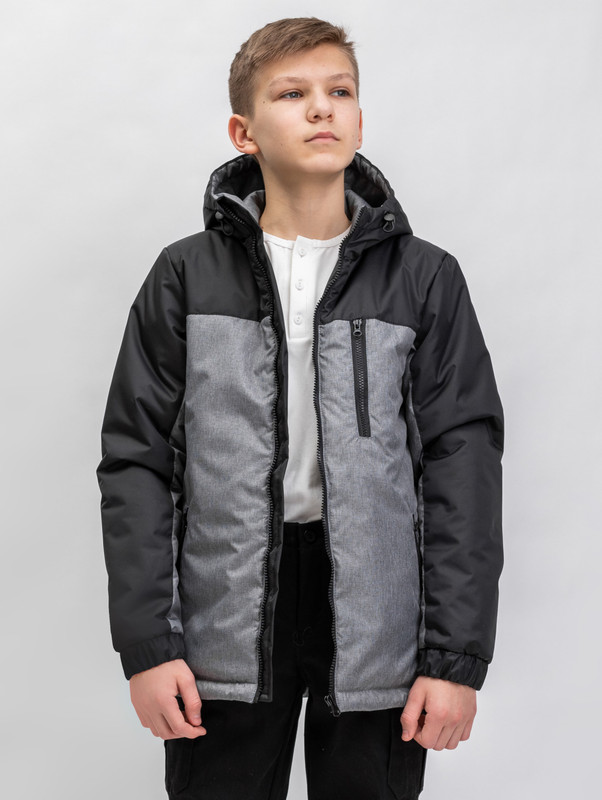 

Куртка детская Kaysarow Аскар, синий черный, 140, Серый;черный, Аскар