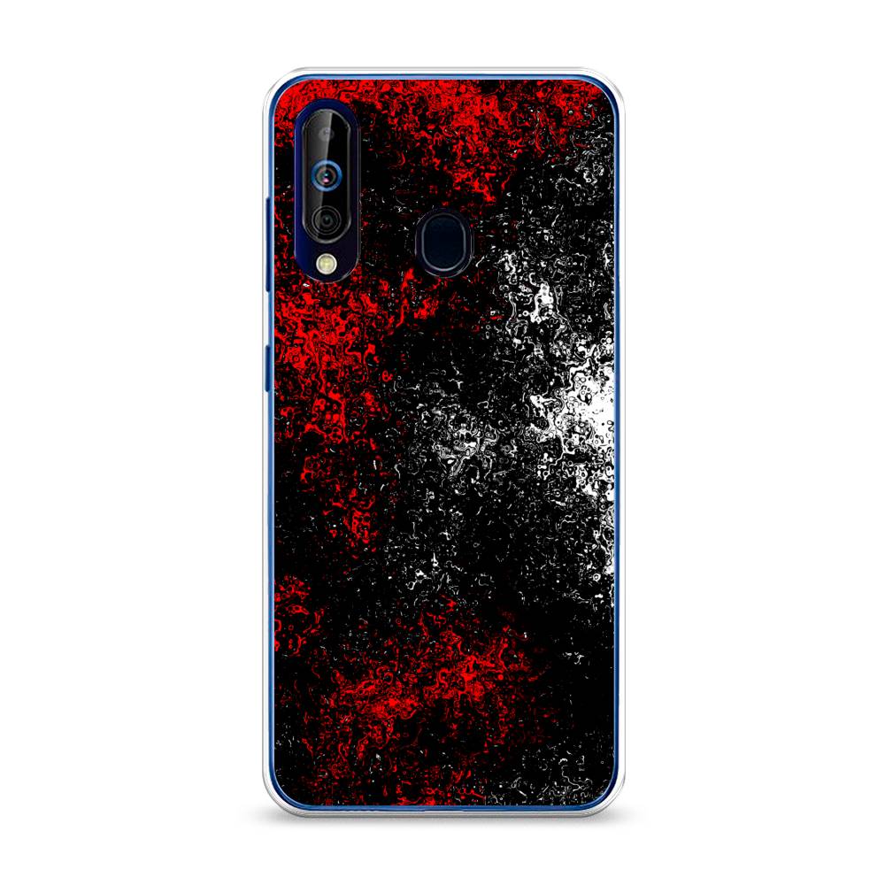 

Чехол на Samsung Galaxy A60 "Монотипия", Красный;черный;белый, 28250-3
