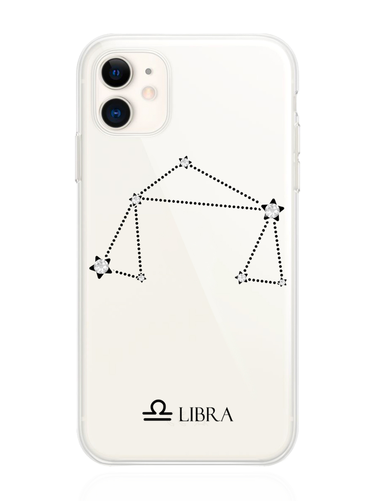 

Чехол с инкрустацией кристаллами Lux для iPhone 11 Весы Libra, Прозрачный, iPhone 11 Знак зодиака Весы
