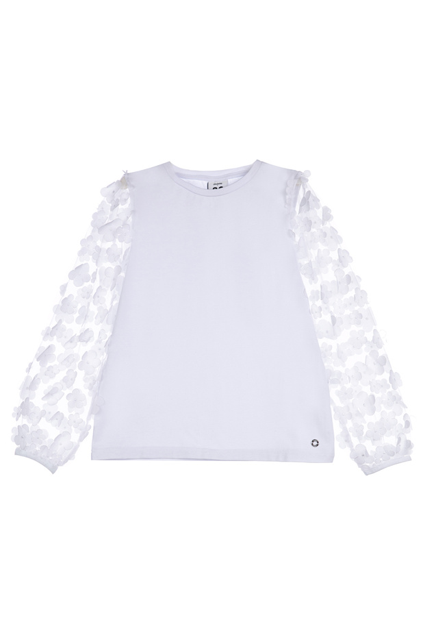 

Блузка детская PlayToday 22227028, белый, р. 128, 22227028