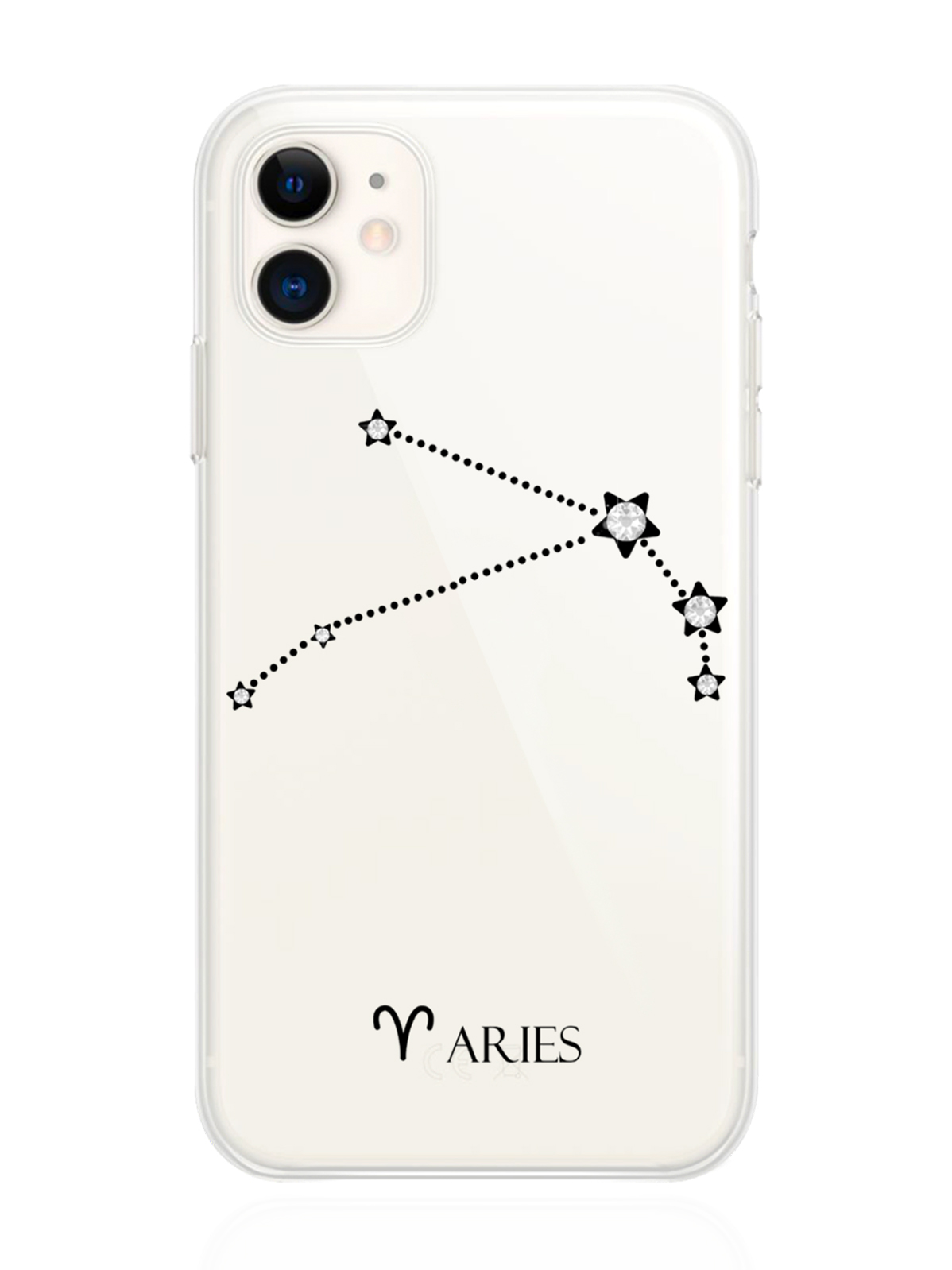 фото Чехол с инкрустацией кристаллами lux для iphone 11 овен aries musthavecase